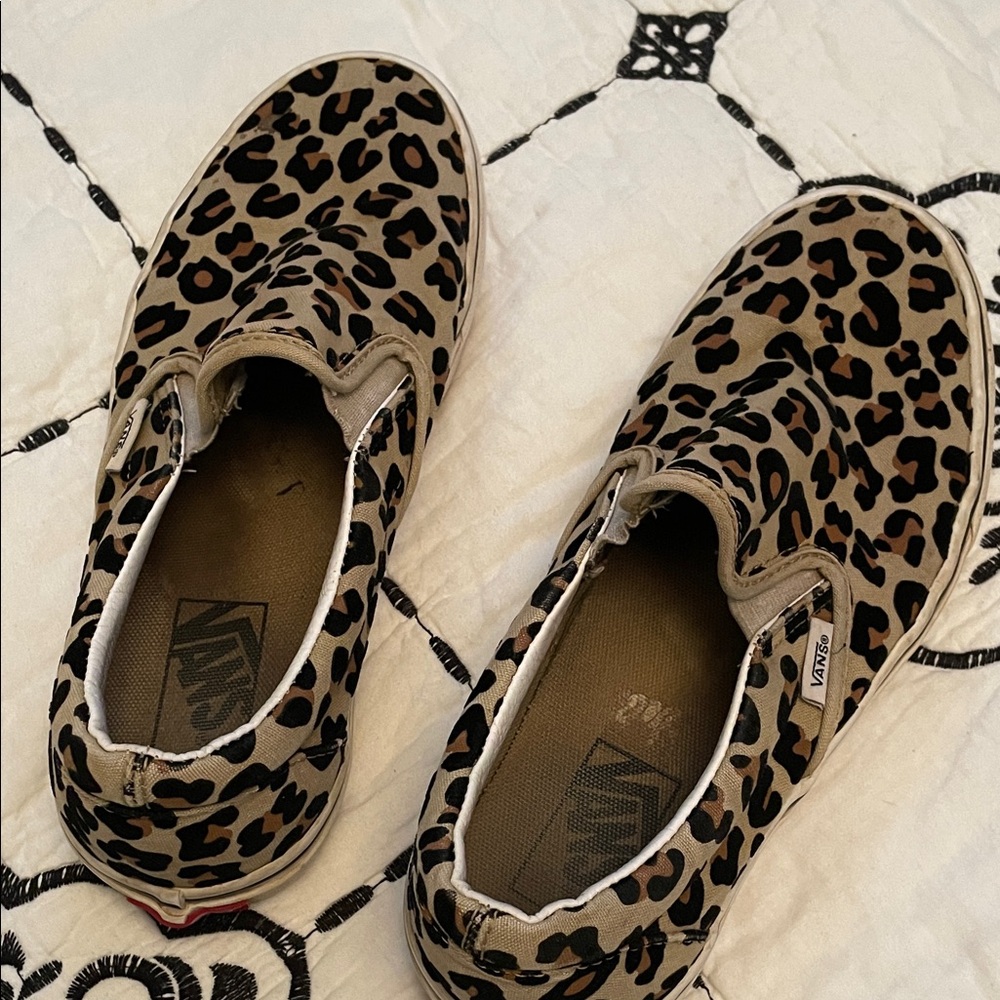Vans Animal Print Slip-On Shoes